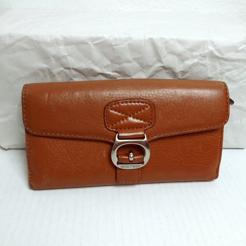 Michael Kors Caramel Wallet Bag Pebble Leather